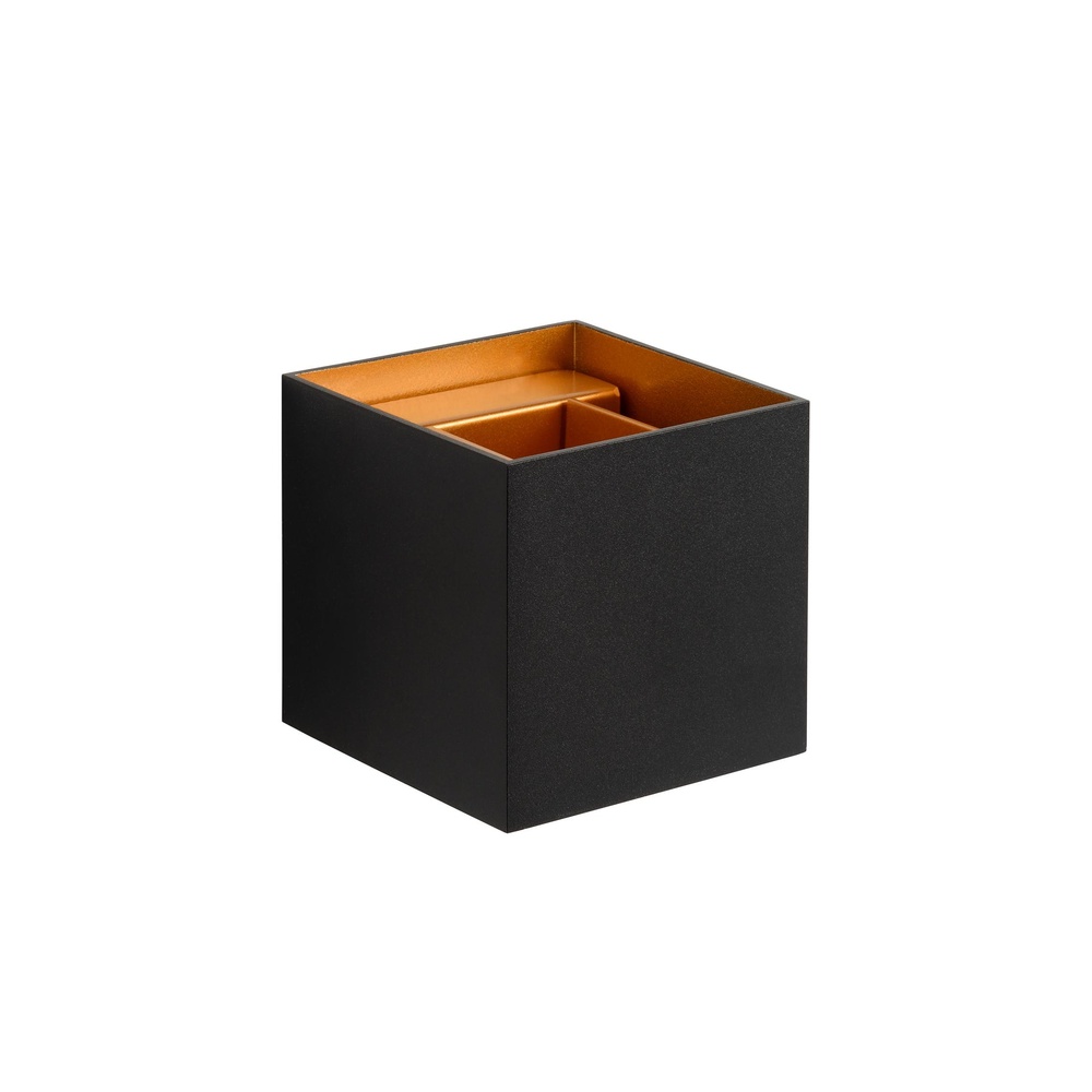 Lucide Vierkante wandspotXio 2700K zwart - 09217/04/30